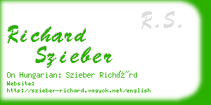 richard szieber business card